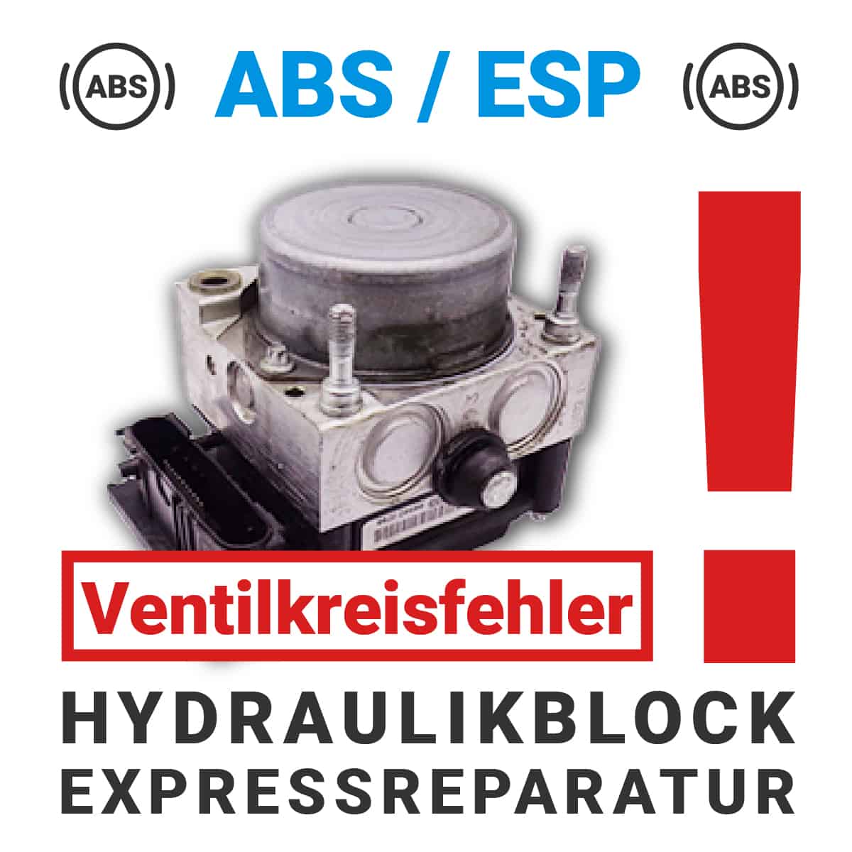 ABS / ESP Ventilkreisfehler / Hydraulikblock Expressreparatur Archive MD Tronix Diagnose