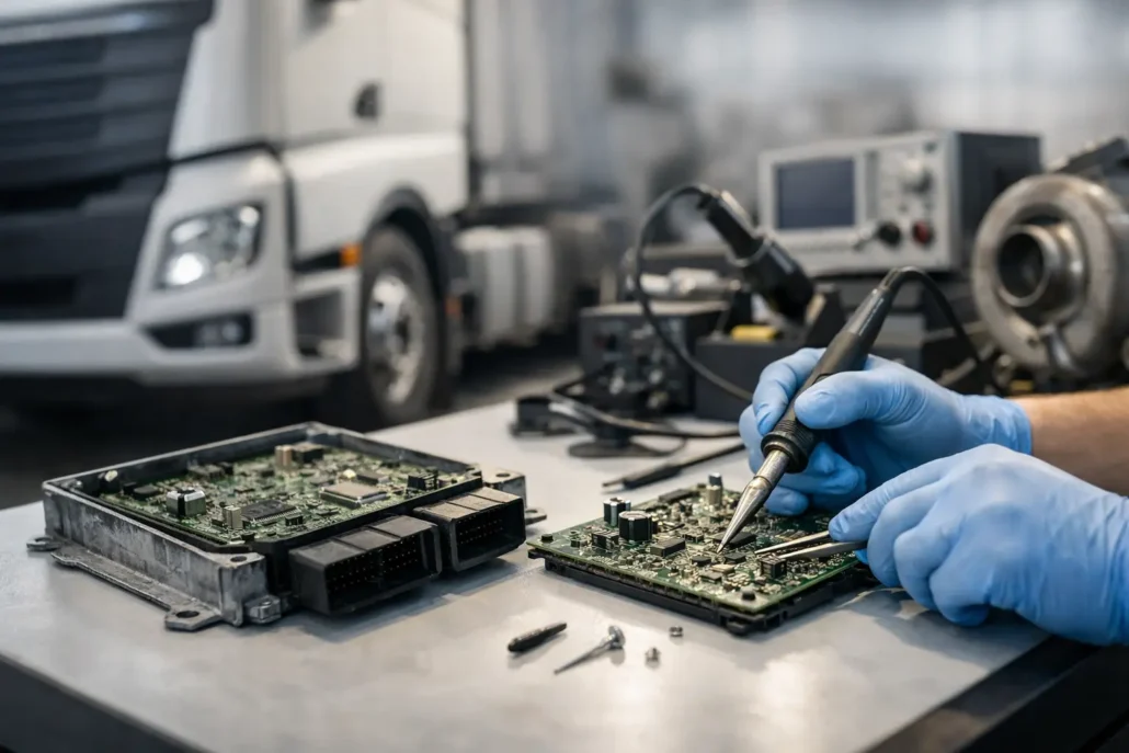 LKW-Steuergerät-Reparatur statt teurem Neuteil